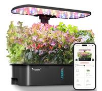 LETPOT LPH-Air - Kit di sistema di coltivazione idroponica, controllato tramite app e WiFi, intelligente da giardino interno, con spettro completo di luce da 24 W, 10 cialde, per giardinaggio, per