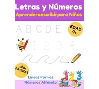 Letras y Números: Cuaderno de ejercicios de escritura