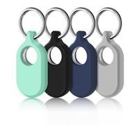 LETREEN 4 Pezzi Custodia per Samsung Galaxy SmartTag2, Protezione in Silicone per Antiurto Progettata per Smart Tag 2 (2023) con Portachiavi per Portachiavi Portabagagli Zaino Pet