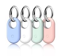 LETREEN 4 Pezzi Custodia per Samsung Galaxy SmartTag2, Protezione in Silicone per Antiurto Progettata per Smart Tag 2 (2023) con Portachiavi per Portachiavi Portabagagli Zaino Pet