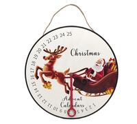 Letrero de Madera de Adviento - Reloj de Cuenta Regresiva Navideño, Decoración de Invierno | de Pared para Hogar, Oficina, Dormitorio, Escuela