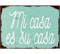 Letrero de metal retro "Mi casa es su casa", divertido letrero para el hogar, cueva, garaje, bar, decoración de pared, letrero de metal vintage de 8 x 12 pulgadas