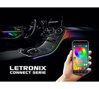 LETRONIX Connect Serie - Illuminazione per ambienti LED RGB, 1 modulo LED 2 m, conduttore di luce con controllo tramite app Bluetooth, illuminazione per interni auto El-Wire