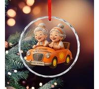 Let's Be Friends 'Til We're Old and Bonkers Ornamento personalizzato dell'amicizia Ornamento in vetro personalizzato vecchio amico, divertente regalo dell'amicizia per bestie e nonni