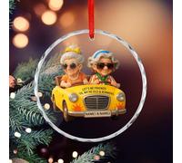 Let's Be Friends 'Til We're Old and Bonkers Ornamento personalizzato dell'amicizia Ornamento in vetro personalizzato vecchio amico, divertente regalo dell'amicizia per bestie e nonni