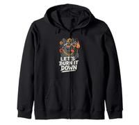 Let's Burn It Down Divertente Bulldog Francese Felpa con Cappuccio
