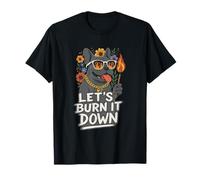 Let's Burn It Down Divertente Bulldog Francese Maglietta