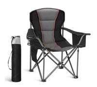 LET'S CAMP Sedia da campeggio pieghevole con portabevande e borsa frigo, pieghevole, fino a 200 kg