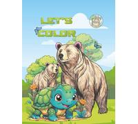 Let's colour: Color Reference on One Side & Coloring Page on the Other - Fun Animal Book for Kids 3-8