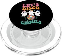 Let's Disco Ghouls, Carino Halloween Fantasmi 70s Disco Ball PopSockets PopGrip per MagSafe