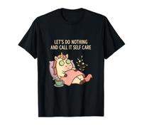 Let's Do Nothing Selfcare Unicorno Divertente Rilassante Introverso Maglietta