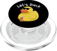 Let's Duck Yellow Rubber Duck Beach Party Summer Vacation PopSockets PopGrip per MagSafe