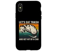 Let's Eat Trash And Get Hit By A Car Retro Vintage Opossum Custodia per iPhone X/XS