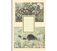 Let's Follow Hedgehog Mama Lined Journal: Theo Van Hoytema Hedgehog Botanical Animal Illustration Ruled Notebook for School, Journaling, College 6"x9" Cream Pages
