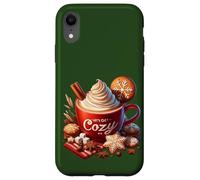 Lets Get Cozy Christmas Mug For Xmas Women Cute Hot Cocoa Custodia per iPhone XR