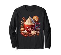 Lets Get Cozy Christmas Mug for Xmas Women Cute Hot Cocoa Maglia a Manica