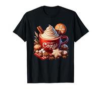 Lets Get Cozy Christmas Mug for Xmas Women Cute Hot Cocoa Maglietta