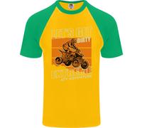 Lets Get Dirty ATV 4X4 Quad Bike Biking Uomo S/S Baseball T-Shirt