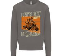 Lets Get Dirty ATV 4X4 Quad Bike Biking Uomo Sweatshirt Jumper