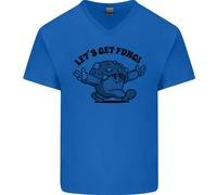 Lets Get Fungi Magia Funghi Lsd Uomo Scollo A V Cotone T-Shirt