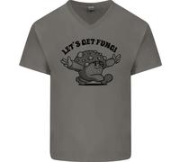 Lets Get Fungi Magia Funghi Lsd Uomo Scollo A V Cotone T-Shirt