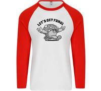 Lets Get Fungi Magic Mushrooms LSD Uomo L/S Baseball T-Shirt
