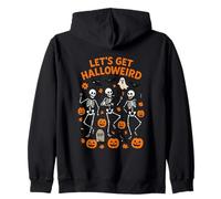 Let's Get Halloween Scheletri Zucche Felpa con Cappuccio