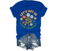 Lets Get in Good Trouble Shirt Donna Uomo Social Justice T-Shirt Get in Good Trouble Tee Top, Blu reale, S