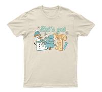 Lets Get Lit Christmas T-Shirt Unisex Regalo Retrò Divertente Donna Vintage...