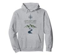 Let's Get Lost in The Right Direction Top Minimalist Hiking Felpa con Cappuccio