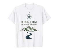Let's Get Lost in The Right Direction Top Minimalist Hiking Maglietta