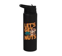 Lets Get Nuts Scoiattolo divertente Stainless Steel Insulated Water Bottle