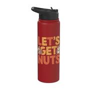 Lets Get Nuts Scoiattolo divertente Stainless Steel Insulated Water Bottle
