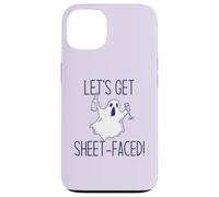 Let's Get Sheet Faced! Divertente Halloween Bere Ghost Meme Custodia per iPhone 13