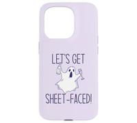 Let's Get Sheet Faced! Divertente Halloween Bere Ghost Meme Custodia per iPhone 15 Pro