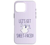 Let's Get Sheet Faced! Divertente Halloween Bere Ghost Meme Custodia per iPhone 16 Pro Max