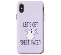Let's Get Sheet Faced! Divertente Halloween Bere Ghost Meme Custodia per iPhone X/XS