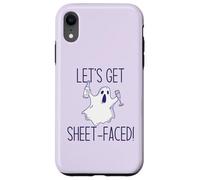 Let's Get Sheet Faced! Divertente Halloween Bere Ghost Meme Custodia per iPhone XR