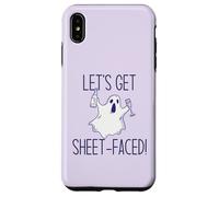 Let's Get Sheet Faced! Divertente Halloween Bere Ghost Meme Custodia per iPhone XS Max