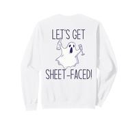 Let's Get Sheet Faced! Divertente Halloween Bere Ghost Meme Felpa