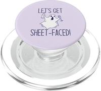 Let's Get Sheet Faced! Divertente Halloween Bere Ghost Meme PopSockets PopGrip per MagSafe