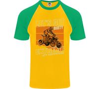 Lets Get Sporco Atv 4X4 Moto Quad Bicicletta DA UOMO S/S Baseball T-Shirt