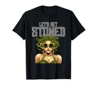 Let's Get Stoned Medusa Head Mitologia greca Mitologo Maglietta
