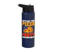 Let's Get This Pizza Party Started Pizza Compleanno Stainless Steel Insulated Water Bottle