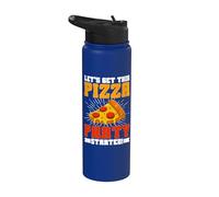 Let's Get This Pizza Party Started Pizza Compleanno Stainless Steel Insulated Water Bottle
