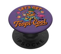 Lets Get Tropi Cool Ananas Occhiali da sole Beach Summer PopSockets PopGrip Adesivo