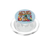 Let's Get Tropi-Cool Flamingo Ananas Beach Graphic PopSockets PopGrip per MagSafe