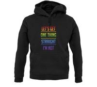 Let's Get Uno Cosa Dritto,I'M Not - Felpa con Cappuccio / - Gay - Lesbico -