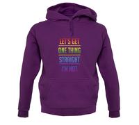 Let's Get Uno Cosa Dritto,I'M Not - Felpa con Cappuccio / - Gay - Lesbico -