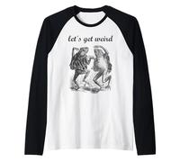 Let's Get Weird Dancing Frogs Fiaba Strano Sogno Maglia con Maniche Raglan